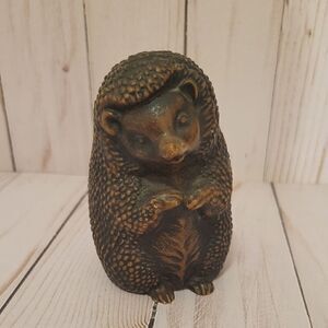 Hedgehog Garden Bronze Finish Resin Sculpture/Figurine Lawn, Backyard, or Indoor